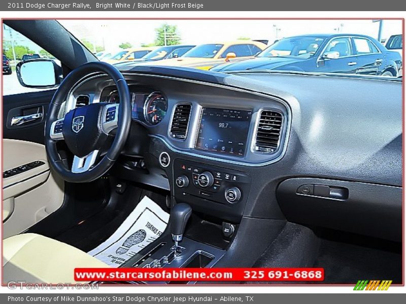 Bright White / Black/Light Frost Beige 2011 Dodge Charger Rallye