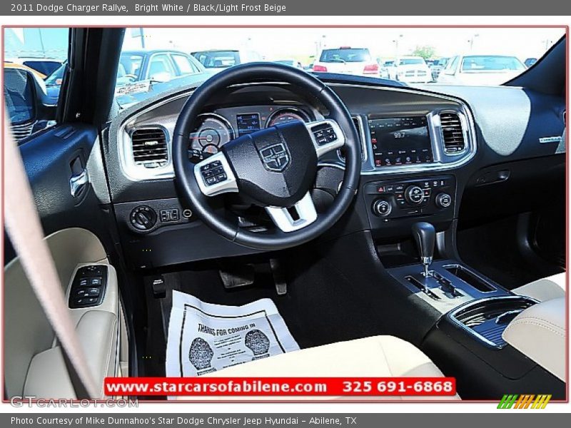 Bright White / Black/Light Frost Beige 2011 Dodge Charger Rallye