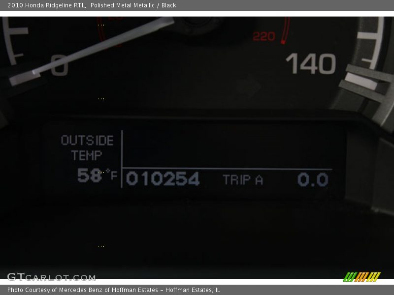 Polished Metal Metallic / Black 2010 Honda Ridgeline RTL