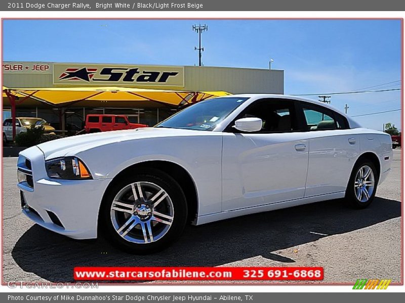 Bright White / Black/Light Frost Beige 2011 Dodge Charger Rallye