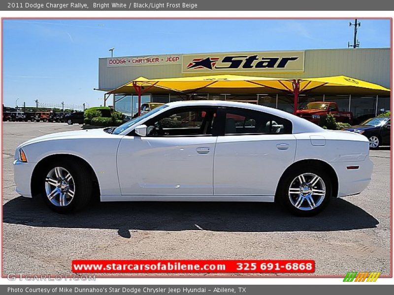 Bright White / Black/Light Frost Beige 2011 Dodge Charger Rallye