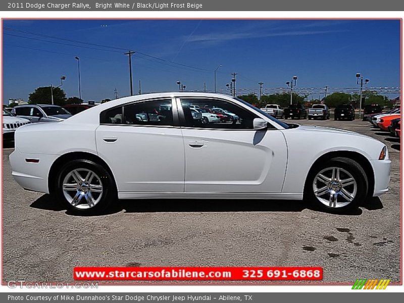 Bright White / Black/Light Frost Beige 2011 Dodge Charger Rallye