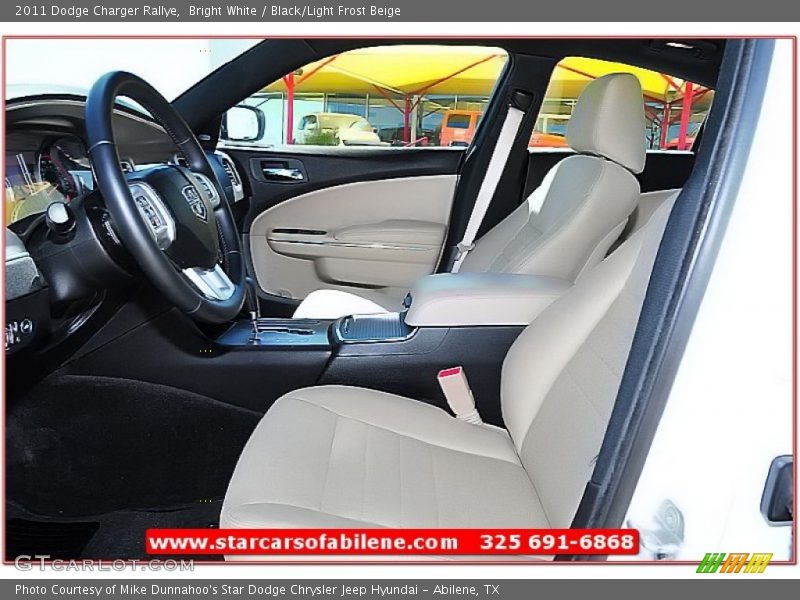Bright White / Black/Light Frost Beige 2011 Dodge Charger Rallye