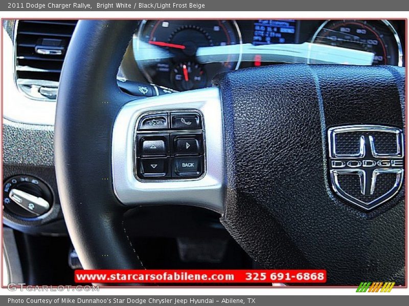 Bright White / Black/Light Frost Beige 2011 Dodge Charger Rallye