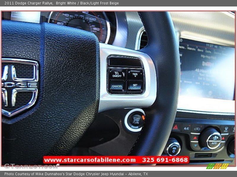 Bright White / Black/Light Frost Beige 2011 Dodge Charger Rallye