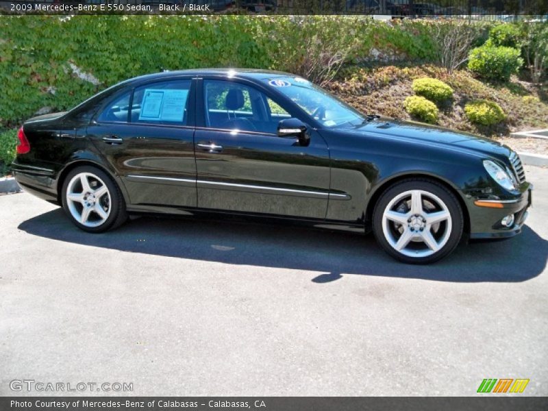 Black / Black 2009 Mercedes-Benz E 550 Sedan