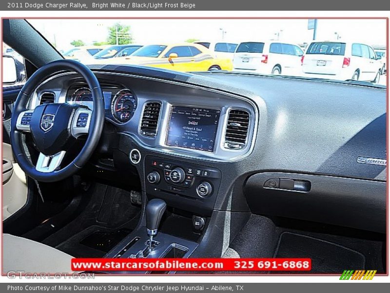 Bright White / Black/Light Frost Beige 2011 Dodge Charger Rallye