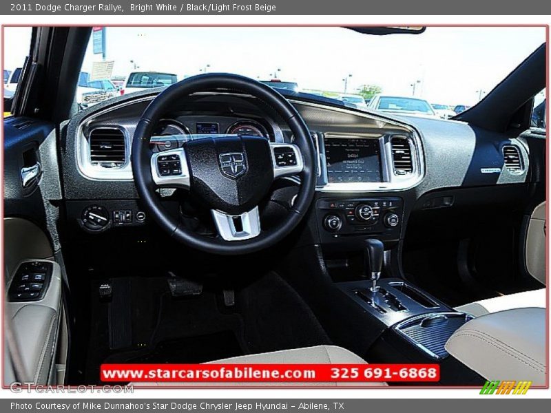 Bright White / Black/Light Frost Beige 2011 Dodge Charger Rallye