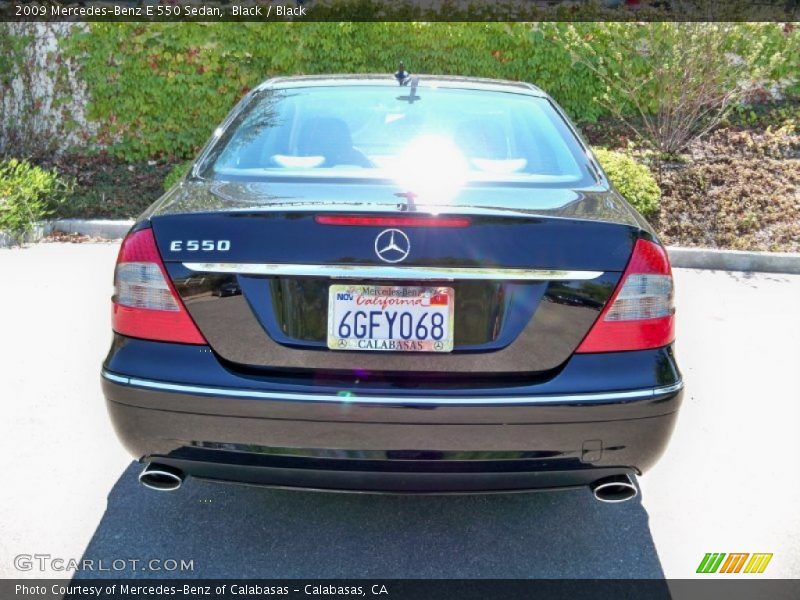 Black / Black 2009 Mercedes-Benz E 550 Sedan