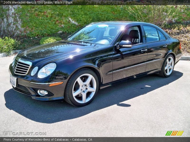 Black / Black 2009 Mercedes-Benz E 550 Sedan