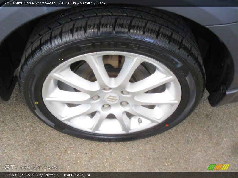 Azure Grey Metallic / Black 2008 Suzuki SX4 Sport Sedan