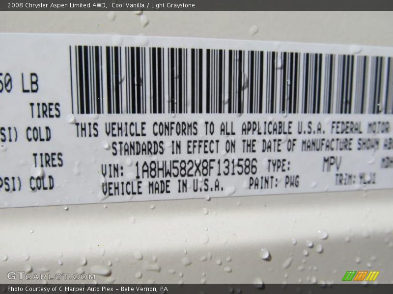Cool Vanilla / Light Graystone 2008 Chrysler Aspen Limited 4WD