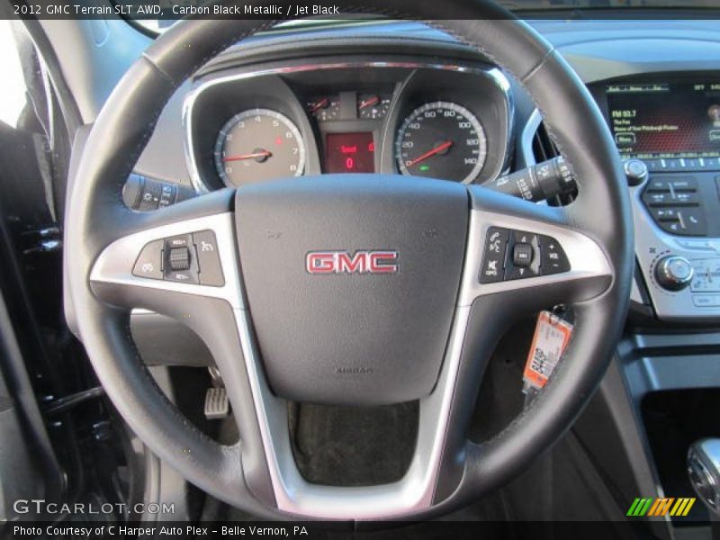 Carbon Black Metallic / Jet Black 2012 GMC Terrain SLT AWD