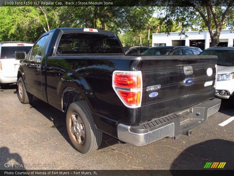 Black / Stone/Medium Stone 2009 Ford F150 XLT Regular Cab