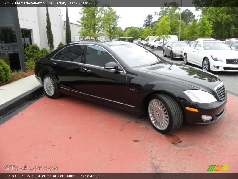Black / Black 2007 Mercedes-Benz S 600 Sedan