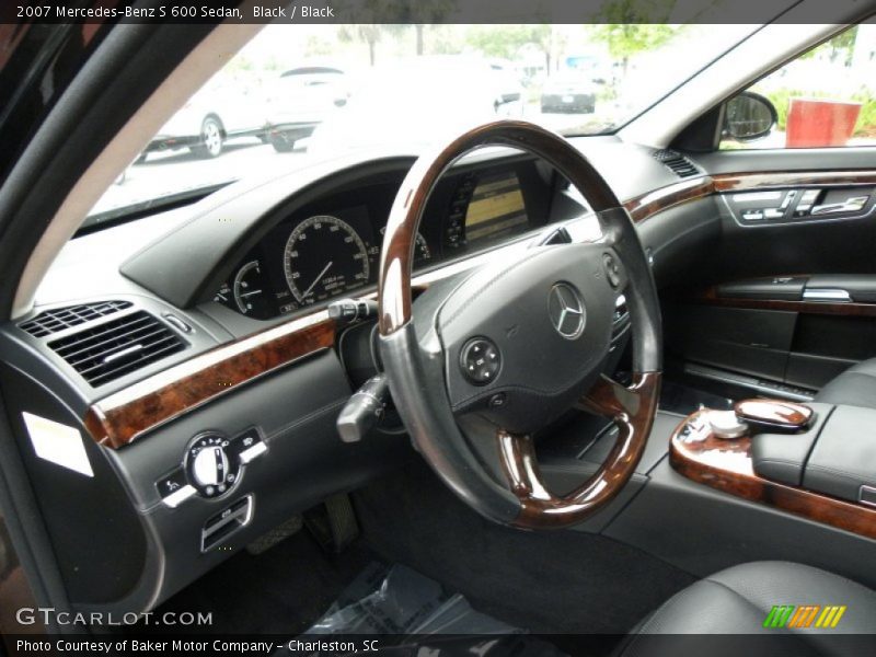 Black / Black 2007 Mercedes-Benz S 600 Sedan