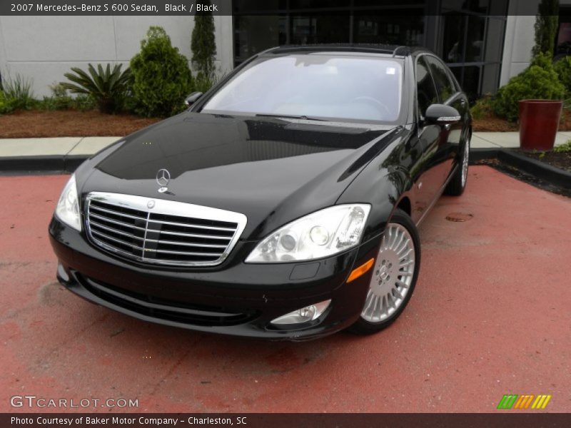 Black / Black 2007 Mercedes-Benz S 600 Sedan
