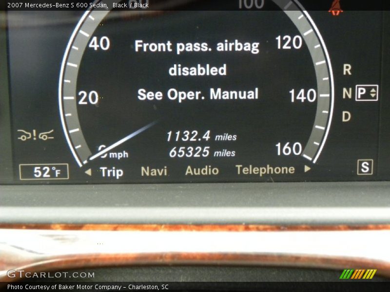 Black / Black 2007 Mercedes-Benz S 600 Sedan