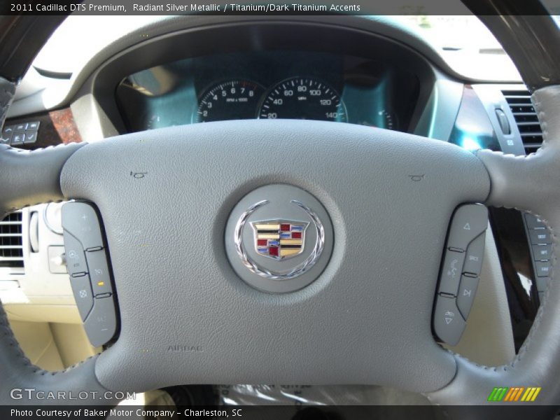 Radiant Silver Metallic / Titanium/Dark Titanium Accents 2011 Cadillac DTS Premium