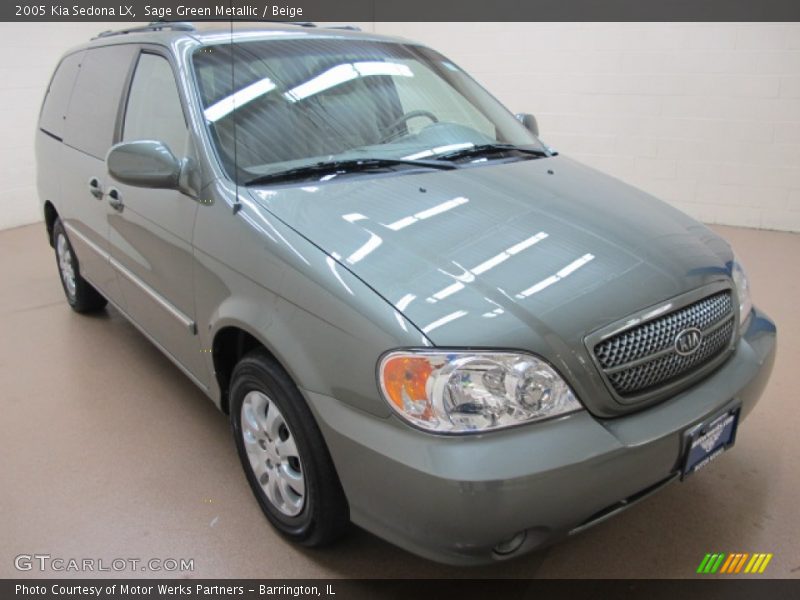 Sage Green Metallic / Beige 2005 Kia Sedona LX