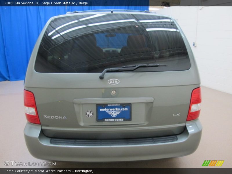 Sage Green Metallic / Beige 2005 Kia Sedona LX