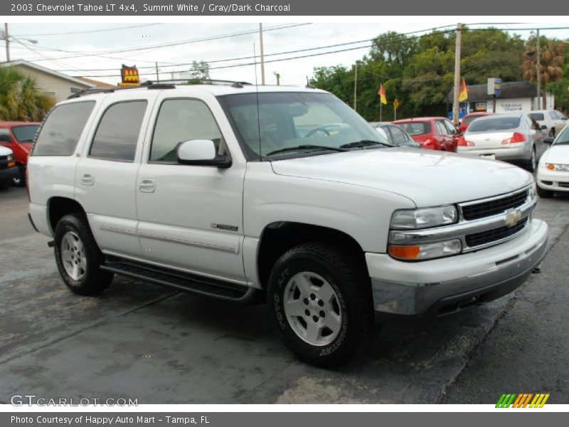 Summit White / Gray/Dark Charcoal 2003 Chevrolet Tahoe LT 4x4