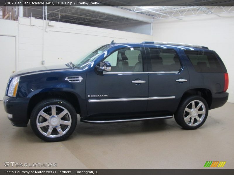 Blue Chip / Ebony/Ebony 2007 Cadillac Escalade AWD