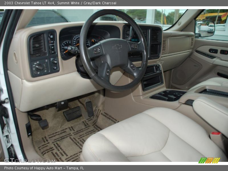 Summit White / Gray/Dark Charcoal 2003 Chevrolet Tahoe LT 4x4