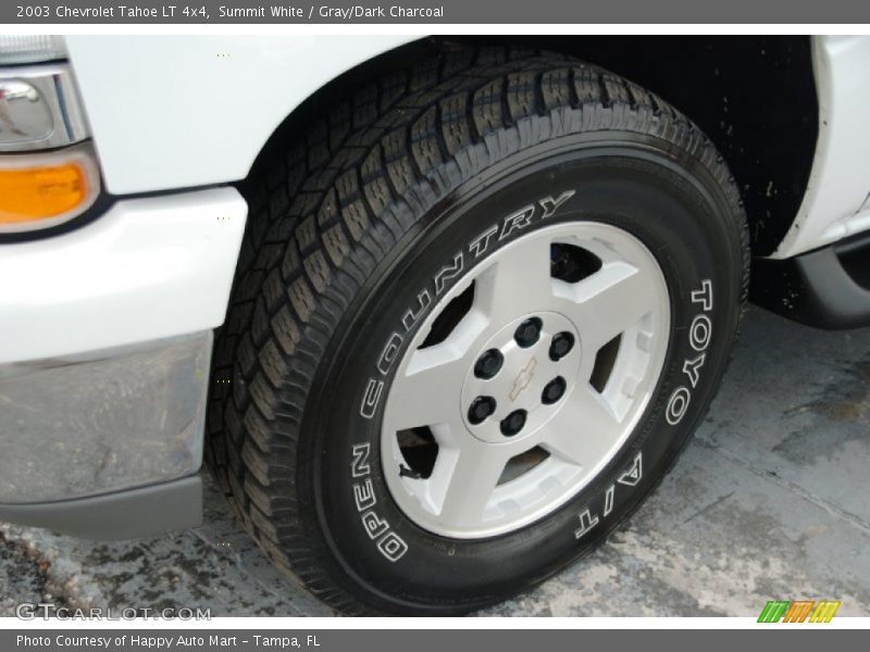 Summit White / Gray/Dark Charcoal 2003 Chevrolet Tahoe LT 4x4