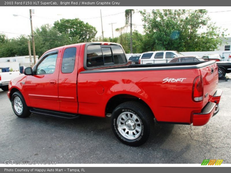 Bright Red / Medium Graphite Grey 2003 Ford F150 XLT SuperCab