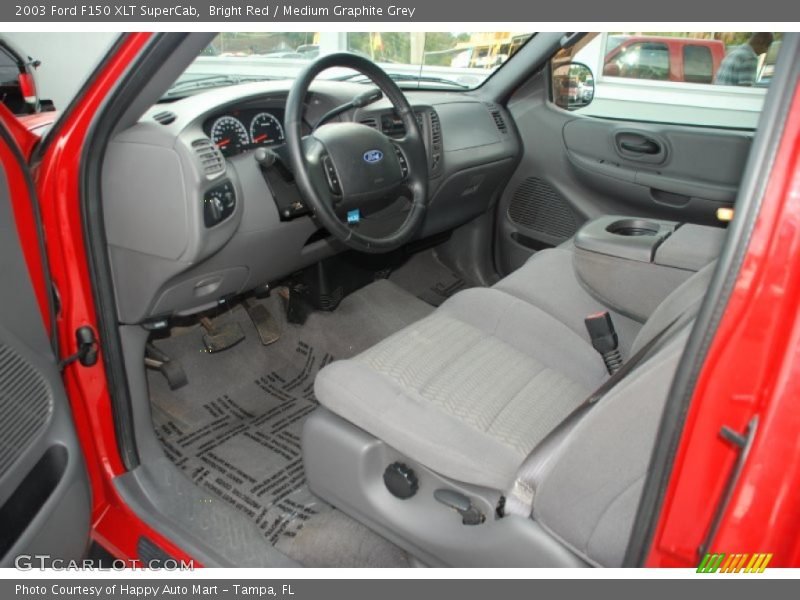 Bright Red / Medium Graphite Grey 2003 Ford F150 XLT SuperCab