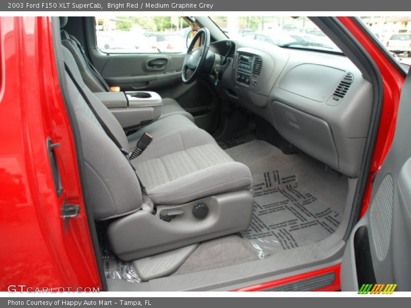 Bright Red / Medium Graphite Grey 2003 Ford F150 XLT SuperCab