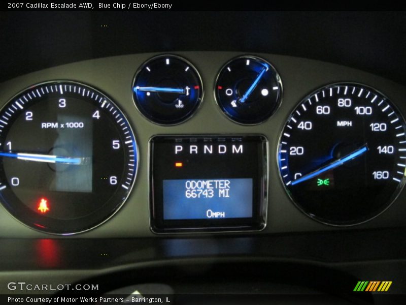 Blue Chip / Ebony/Ebony 2007 Cadillac Escalade AWD