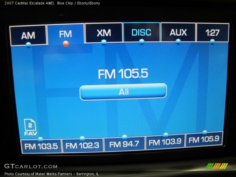 Blue Chip / Ebony/Ebony 2007 Cadillac Escalade AWD