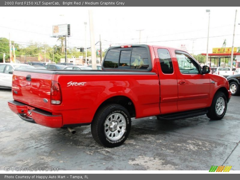 Bright Red / Medium Graphite Grey 2003 Ford F150 XLT SuperCab