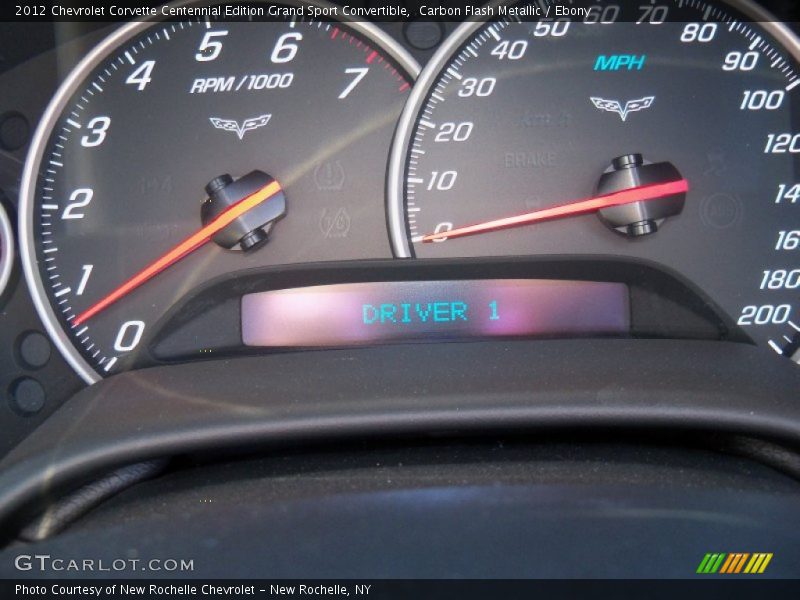 Carbon Flash Metallic / Ebony 2012 Chevrolet Corvette Centennial Edition Grand Sport Convertible