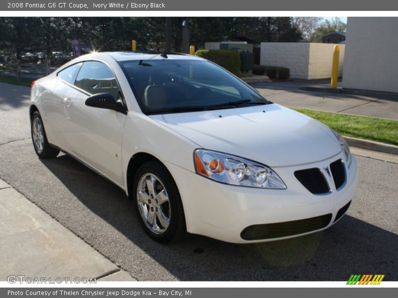 Ivory White / Ebony Black 2008 Pontiac G6 GT Coupe