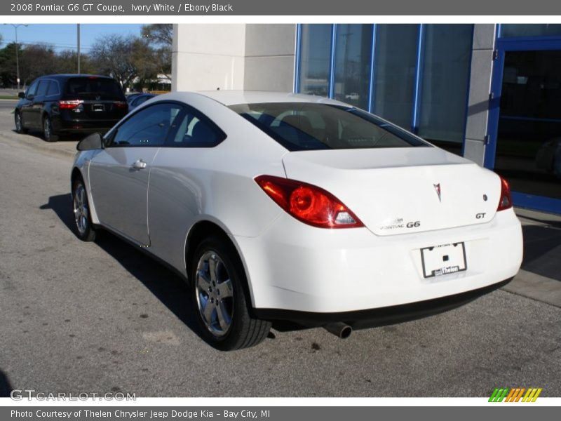 Ivory White / Ebony Black 2008 Pontiac G6 GT Coupe