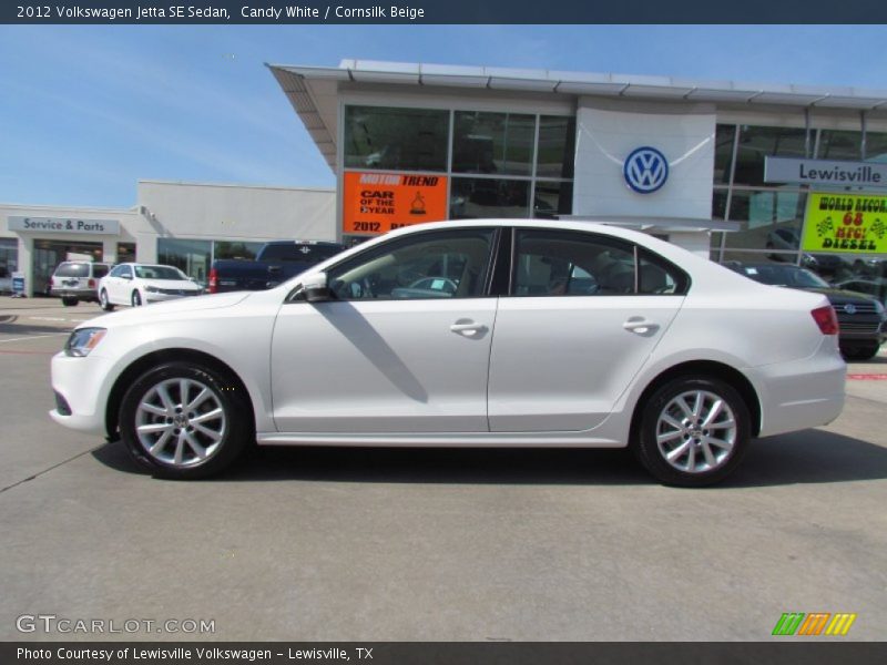 Candy White / Cornsilk Beige 2012 Volkswagen Jetta SE Sedan