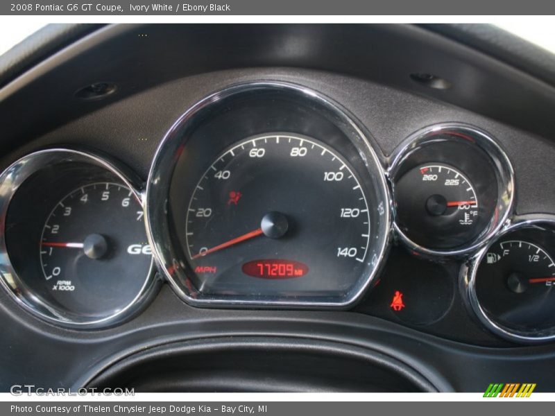 Ivory White / Ebony Black 2008 Pontiac G6 GT Coupe
