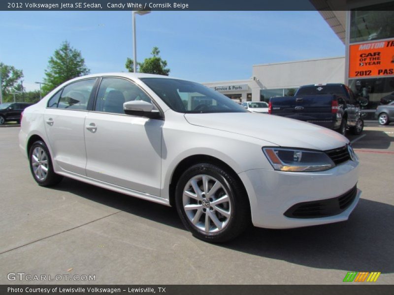 Candy White / Cornsilk Beige 2012 Volkswagen Jetta SE Sedan