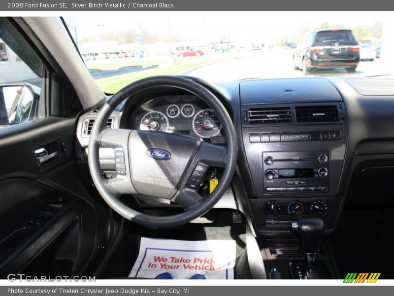 Silver Birch Metallic / Charcoal Black 2008 Ford Fusion SE