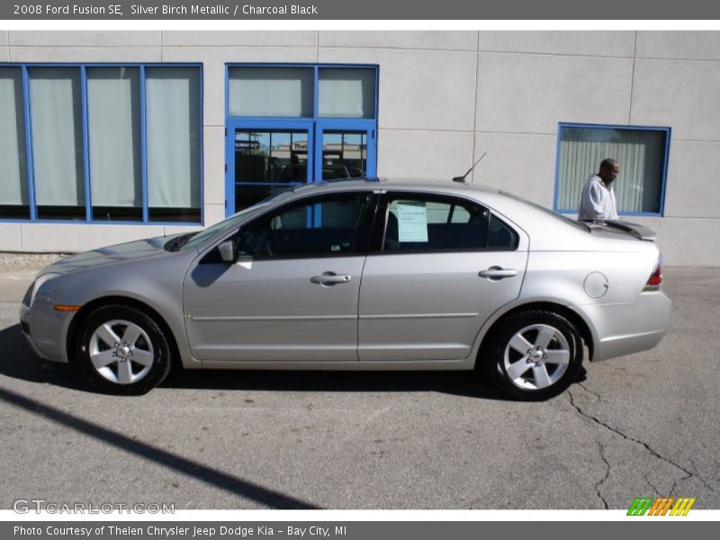 Silver Birch Metallic / Charcoal Black 2008 Ford Fusion SE