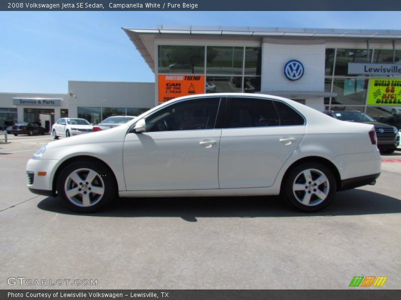 Campanella White / Pure Beige 2008 Volkswagen Jetta SE Sedan