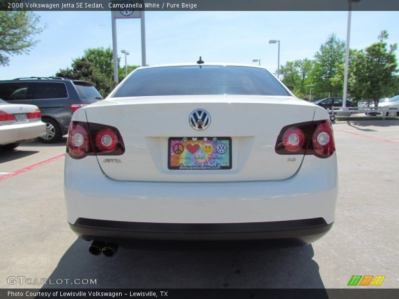 Campanella White / Pure Beige 2008 Volkswagen Jetta SE Sedan