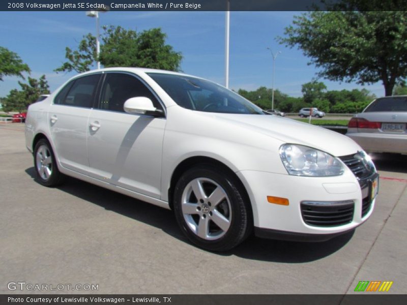 Campanella White / Pure Beige 2008 Volkswagen Jetta SE Sedan