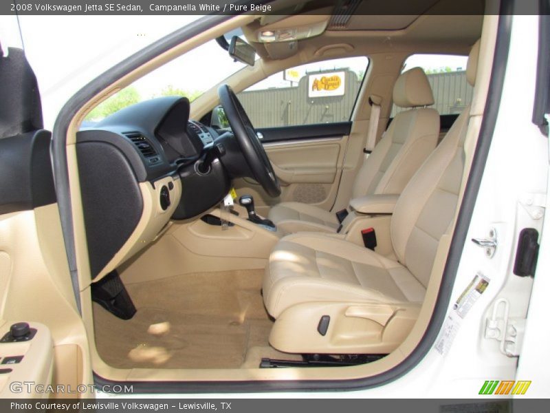 Campanella White / Pure Beige 2008 Volkswagen Jetta SE Sedan