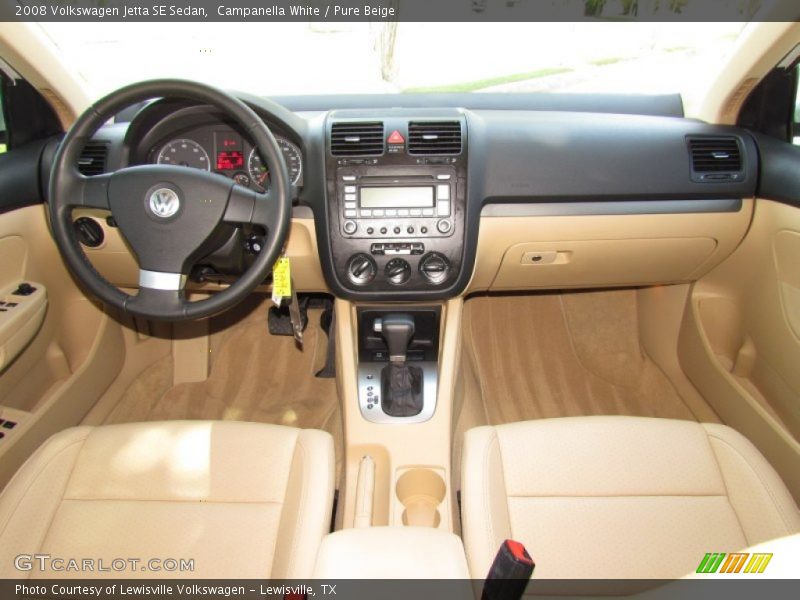 Campanella White / Pure Beige 2008 Volkswagen Jetta SE Sedan