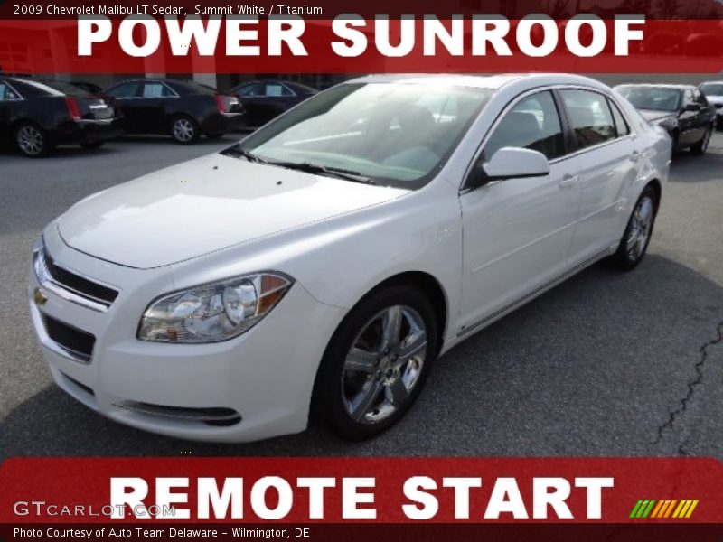 Summit White / Titanium 2009 Chevrolet Malibu LT Sedan