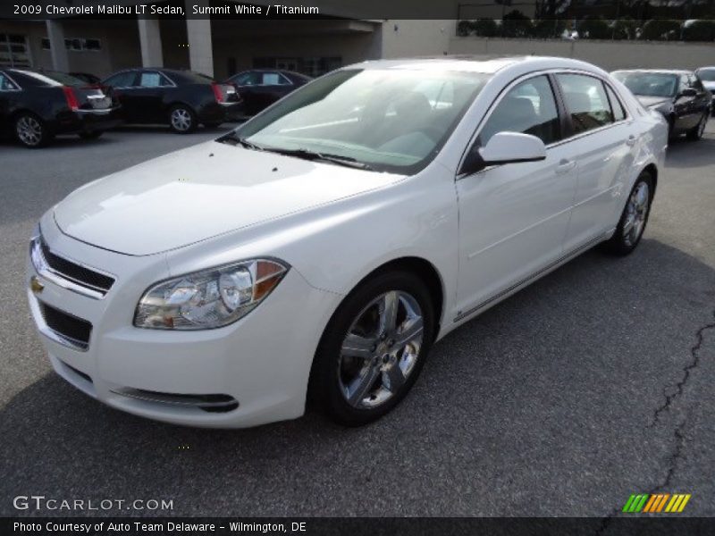 Summit White / Titanium 2009 Chevrolet Malibu LT Sedan